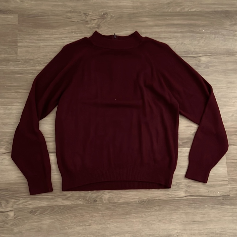 Vintage Designers Originals Luxelon Deep Red Mock Neck